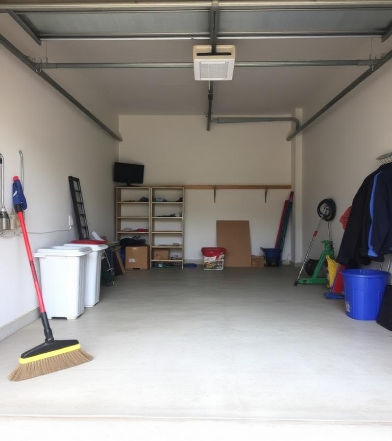 Besenrein übergebene Garage nach Entrümpelung